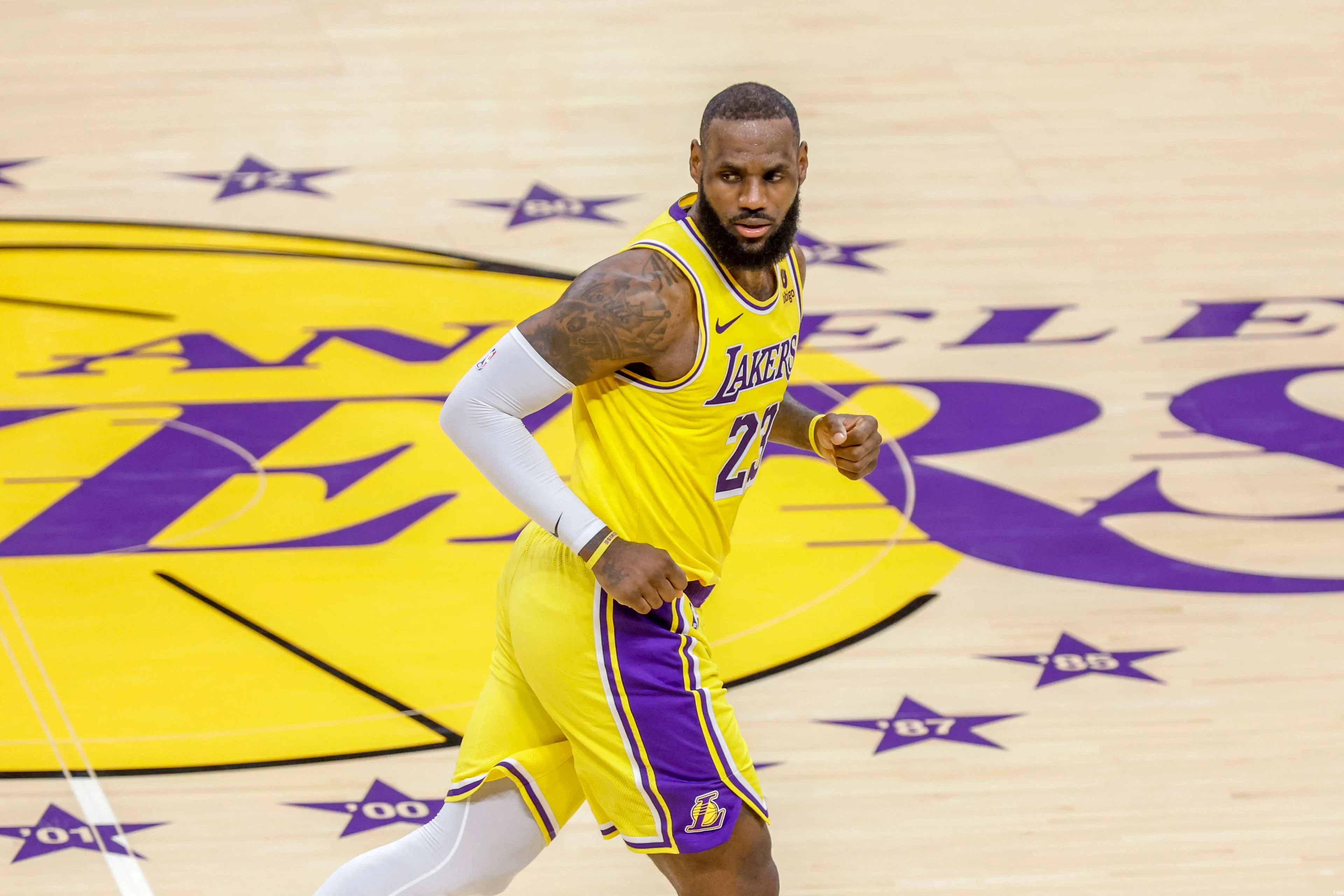 Golden lebron shoes best sale